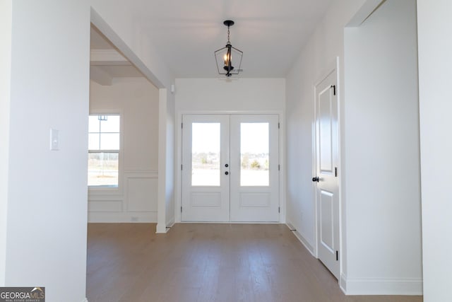 184 Grove Park Unit 11, Senoia, GA 30276 - entryway with french doors and light wood-style floors