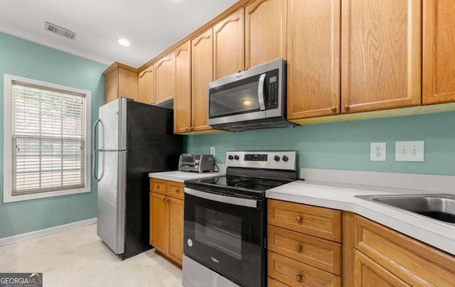 kitchen featuring appliances with stainless steel finishes