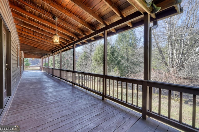 view of wooden terrace