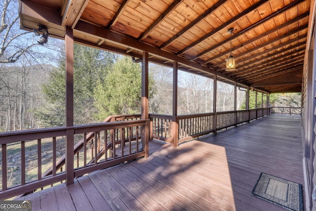 view of wooden terrace