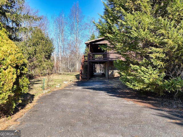 exterior space with a wooden deck