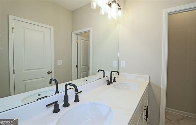 bathroom featuring vanity