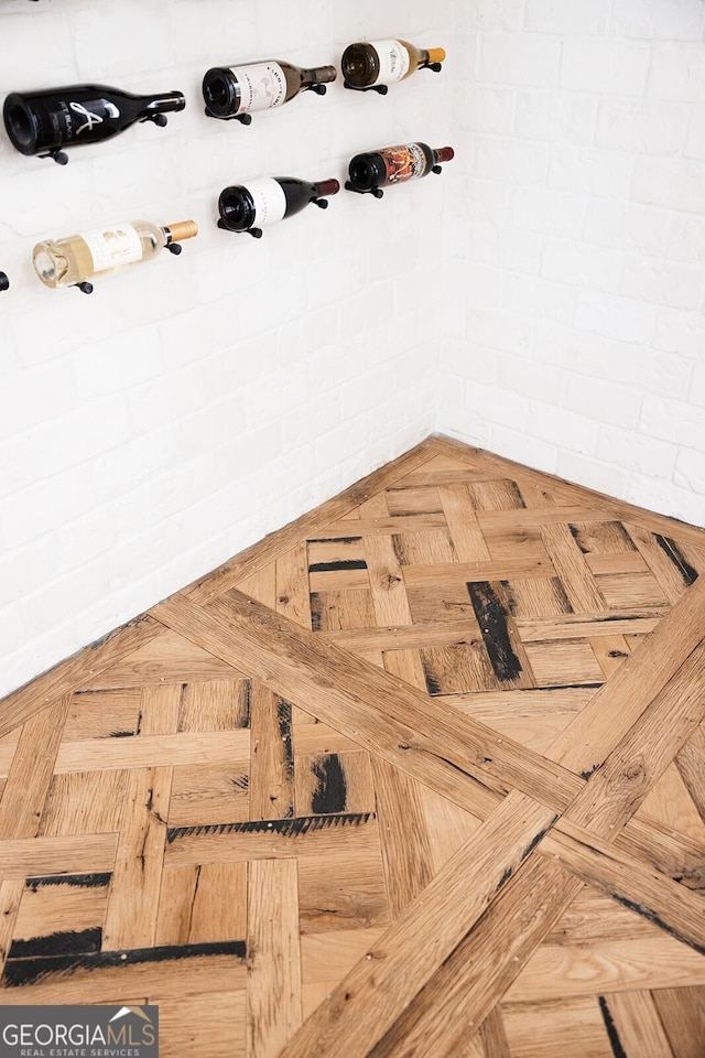 details with parquet flooring