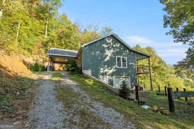 view of property exterior featuring a garage