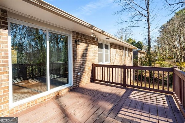 view of wooden deck