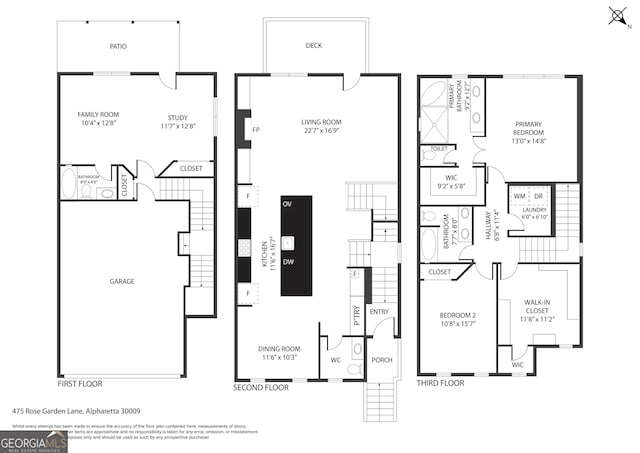 475 Rose Garden Ln, Alpharetta, GA 30009 - view of floor plan / room layout