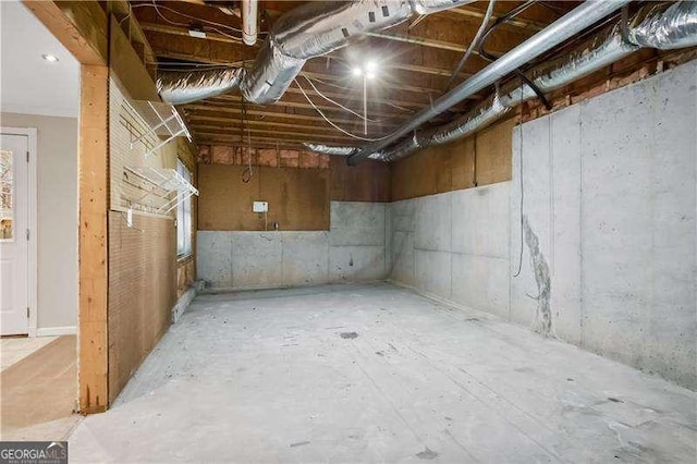 view of basement