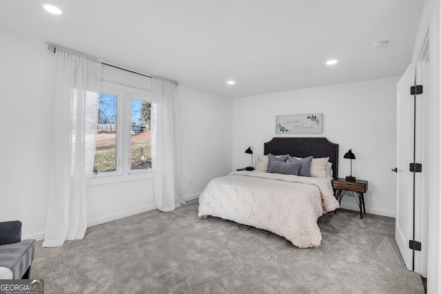 view of carpeted bedroom