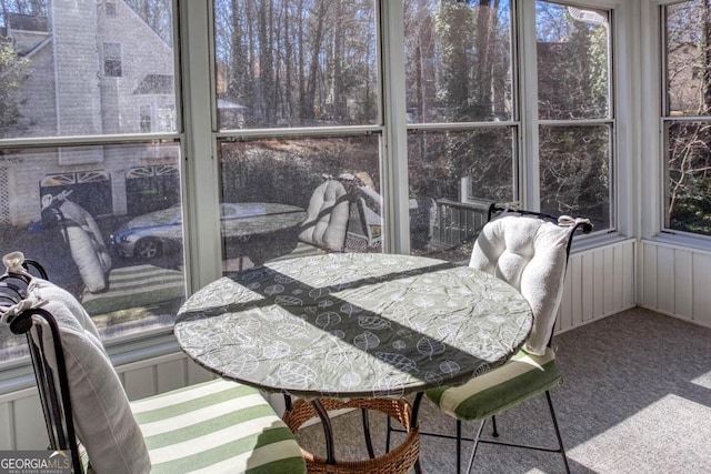 view of sunroom / solarium