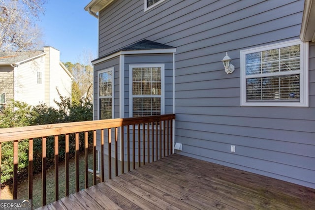 view of wooden terrace