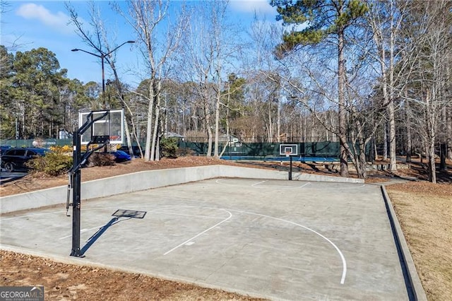 view of basketball court