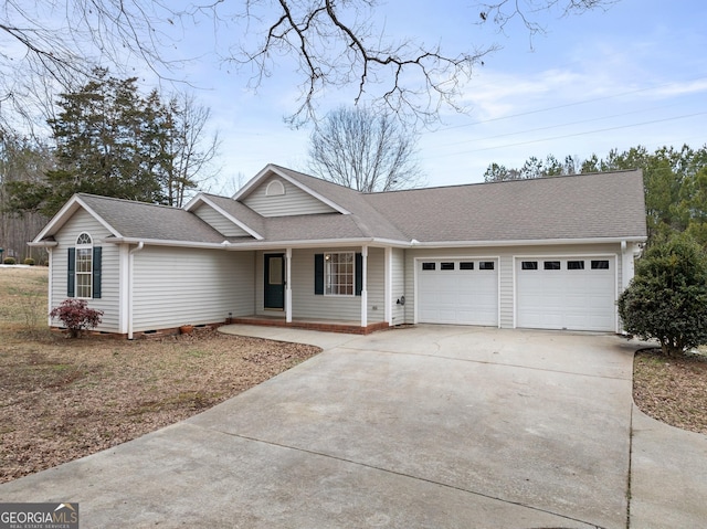 ranch-style house with a garage