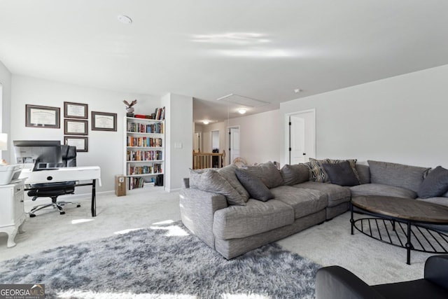 view of carpeted living room