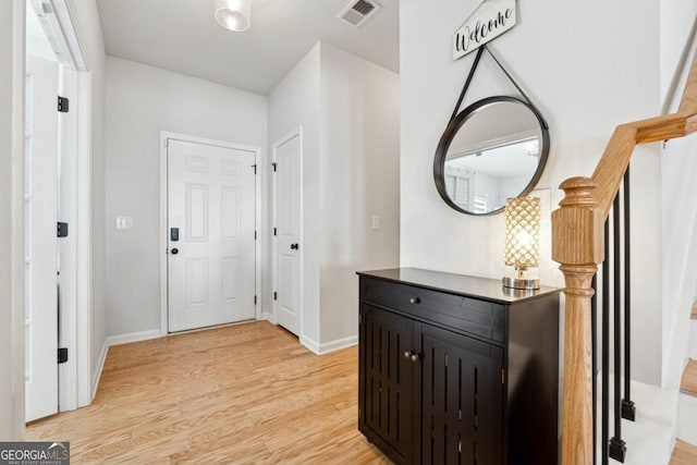 entryway featuring light hardwood / wood-style flooring