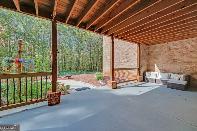 view of patio / terrace featuring an outdoor hangout area