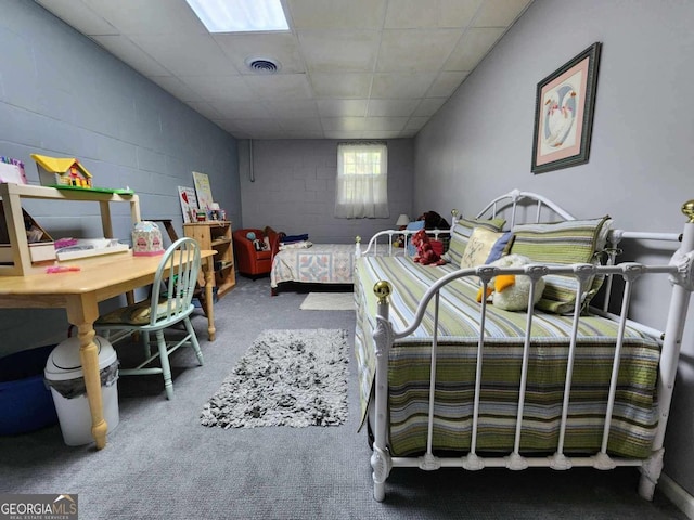 bedroom with carpet floors