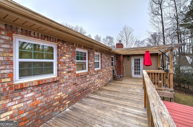 view of wooden terrace