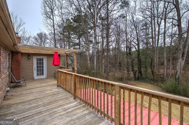 view of wooden deck