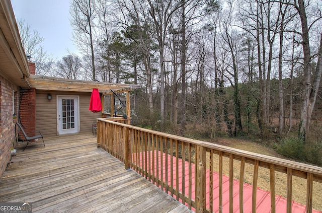 view of wooden terrace