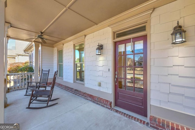 doorway to property featuring a porch