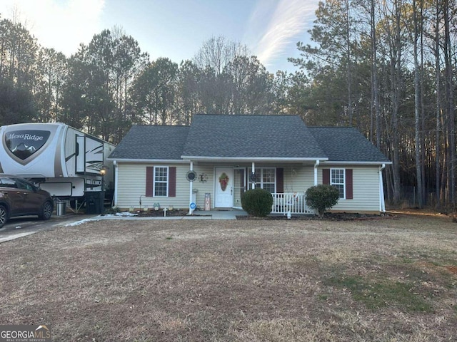 view of front of house with covered porch