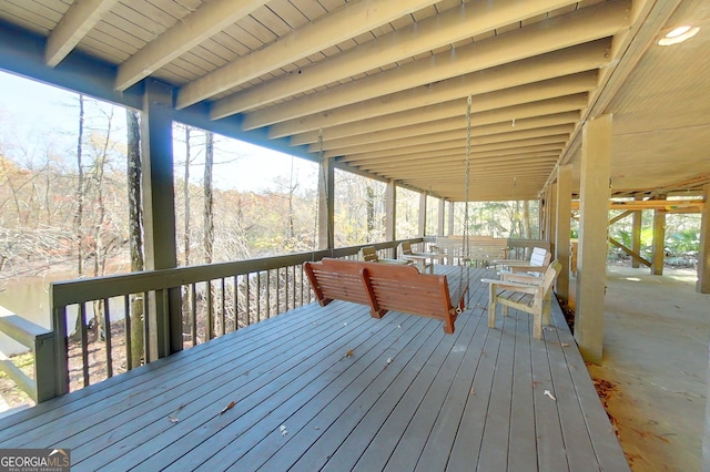 view of wooden terrace