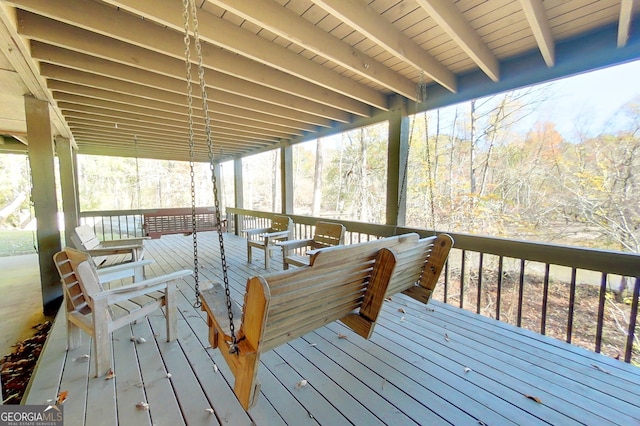 view of wooden terrace