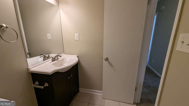 bathroom featuring vanity and tile patterned floors