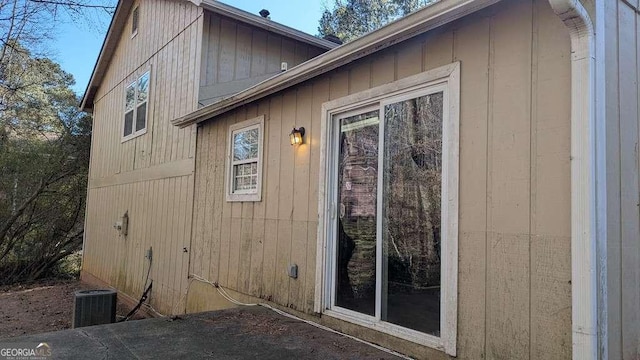 view of property exterior featuring cooling unit