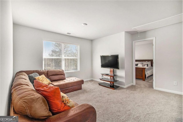 view of carpeted living room