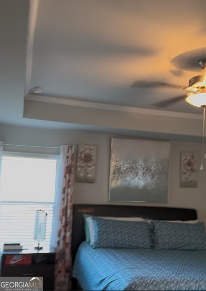 bedroom with ceiling fan