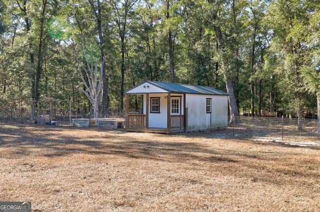 view of outdoor structure