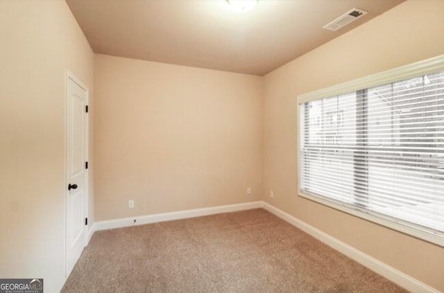 view of carpeted empty room