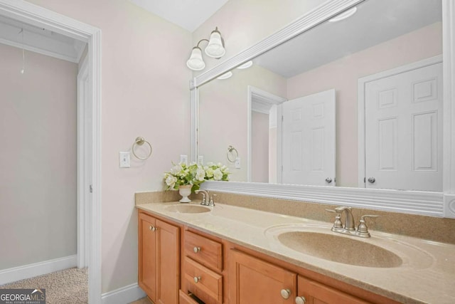 bathroom featuring vanity