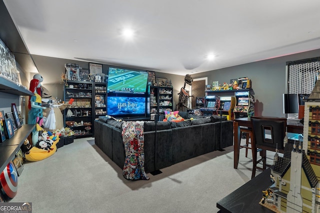 view of carpeted living room