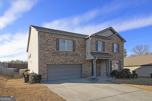 view of front of home featuring a garage