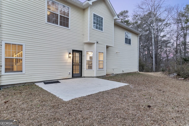 back of house featuring a patio