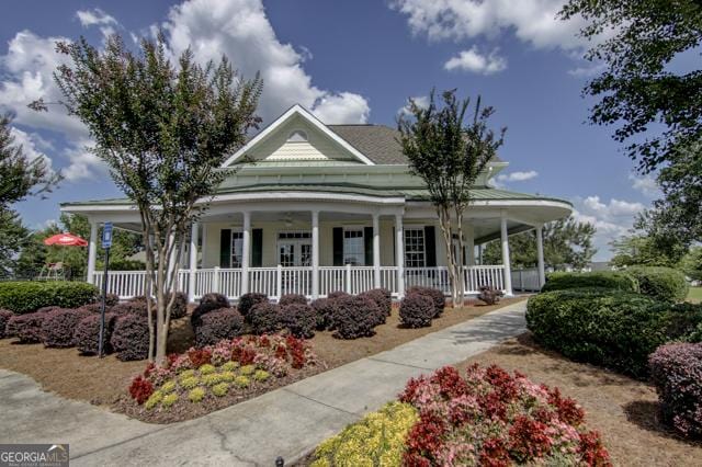 farmhouse with covered porch