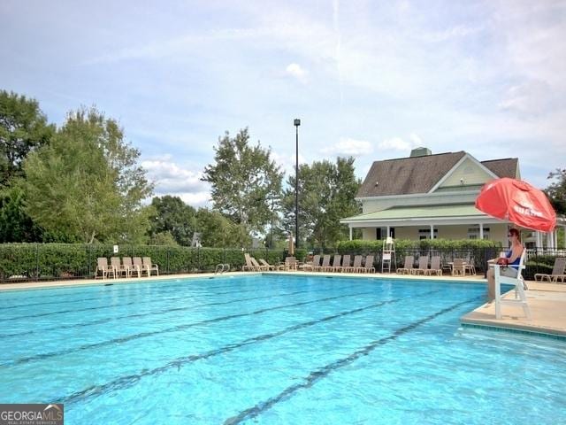 view of pool