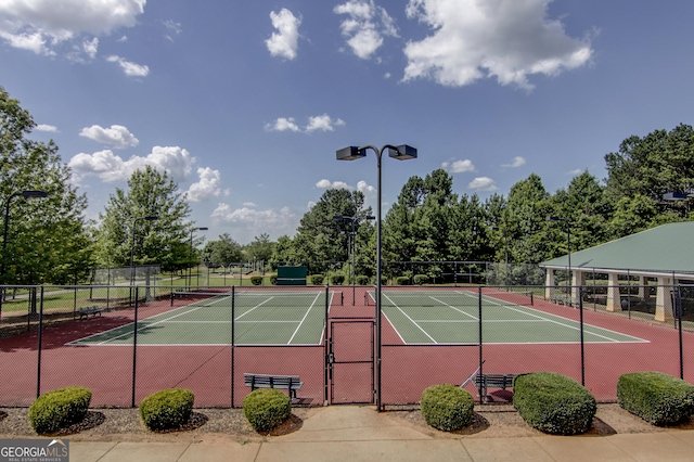 view of tennis court