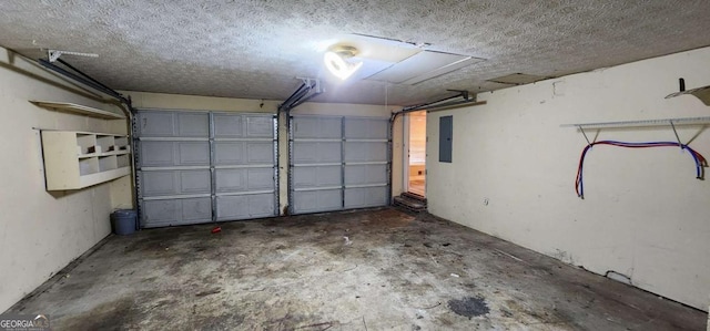 garage with electric panel