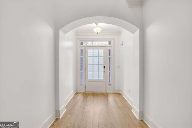 entryway featuring light wood-type flooring