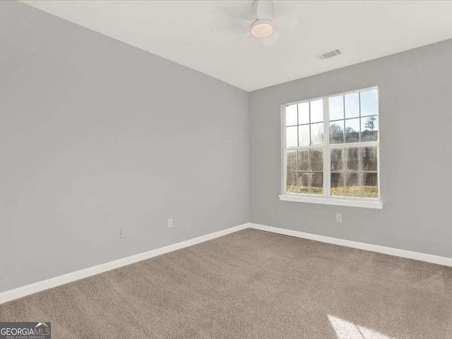 view of carpeted empty room