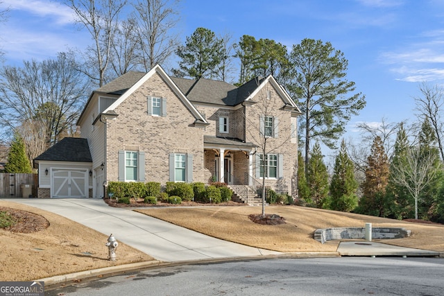 view of front facade featuring a garage