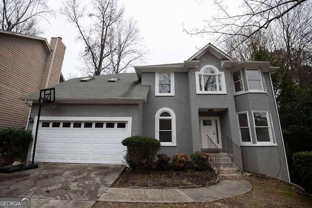 view of front of house featuring a garage