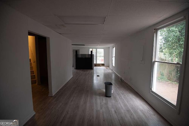 spare room with hardwood / wood-style flooring and plenty of natural light