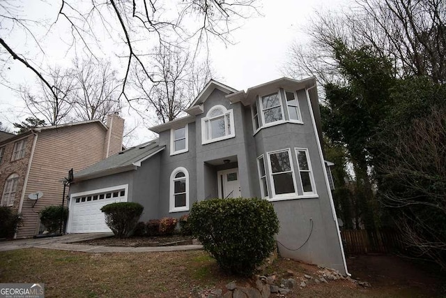 view of front of house featuring a garage