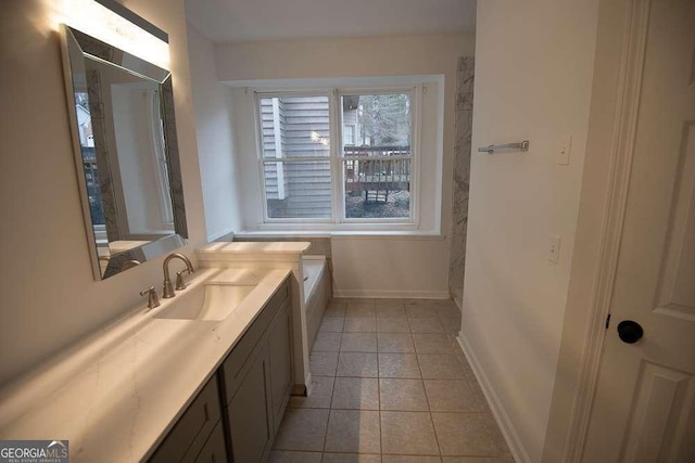 bathroom featuring tile patterned floors and vanity