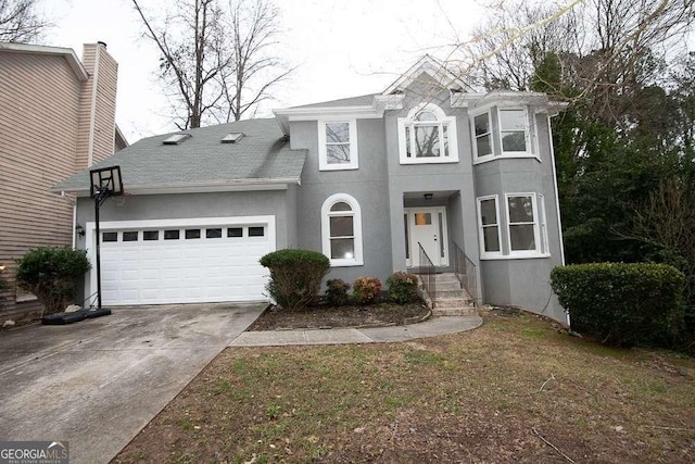 view of front of home featuring a garage