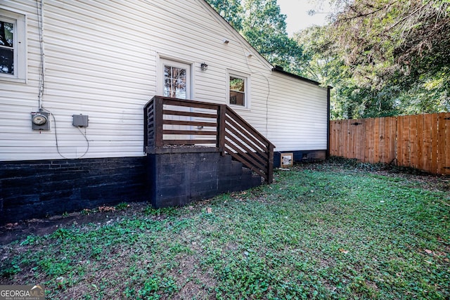 exterior space with a lawn